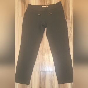 Charcoal Thick Leggings With Zip Front Pockets & Side Zip Closure